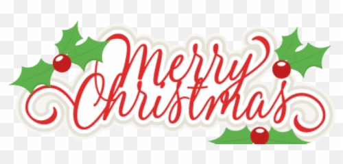 Transparent Background Merry Christmas Clipart - Cute png