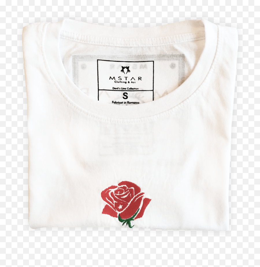 Rose For No One White T - Shirt With Embroidery Stitch Png,S Line Logo