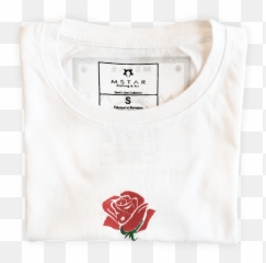 Rose For No One White - shirt with embroidery Stitch png