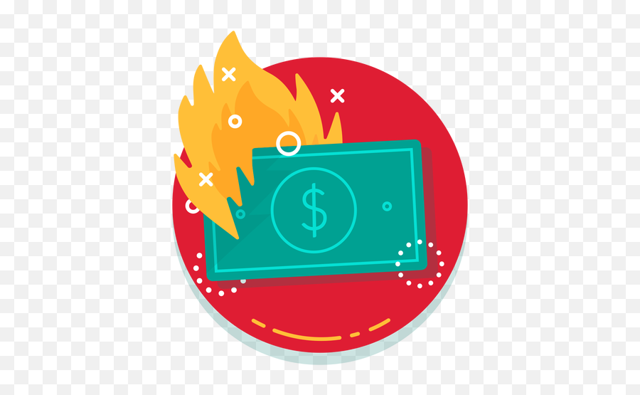 Dollar Bill Burn Rate Icon - Transparent Png U0026 Svg Vector File Transparent Burn Icon,Burn Png