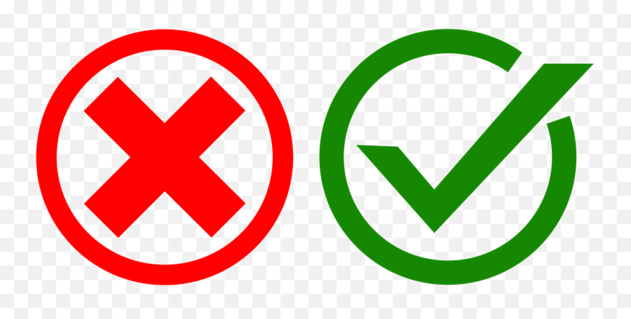 Png Free Check Marks - Red Cross Check Mark,Checkmark Png Transparent