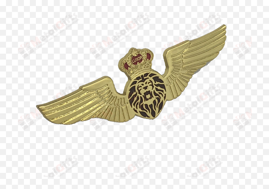 Personalized Wing Badge Metal Pin Gold - Golden Eagle Png,Golden Eagle Png