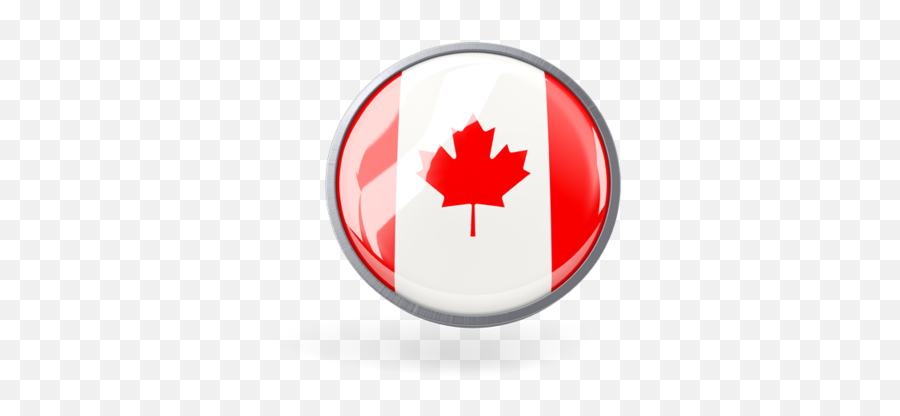 Metal Framed Round Icon - Canada Flag Icon Png,Canada Flag Transparent