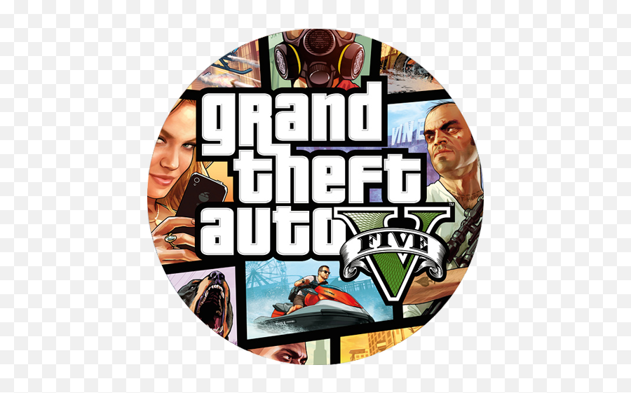 Download Gta Png - Grand Theft Auto 5 Round Full Size Png Grand Theft Auto 5 Round,Grand Theft Auto Png