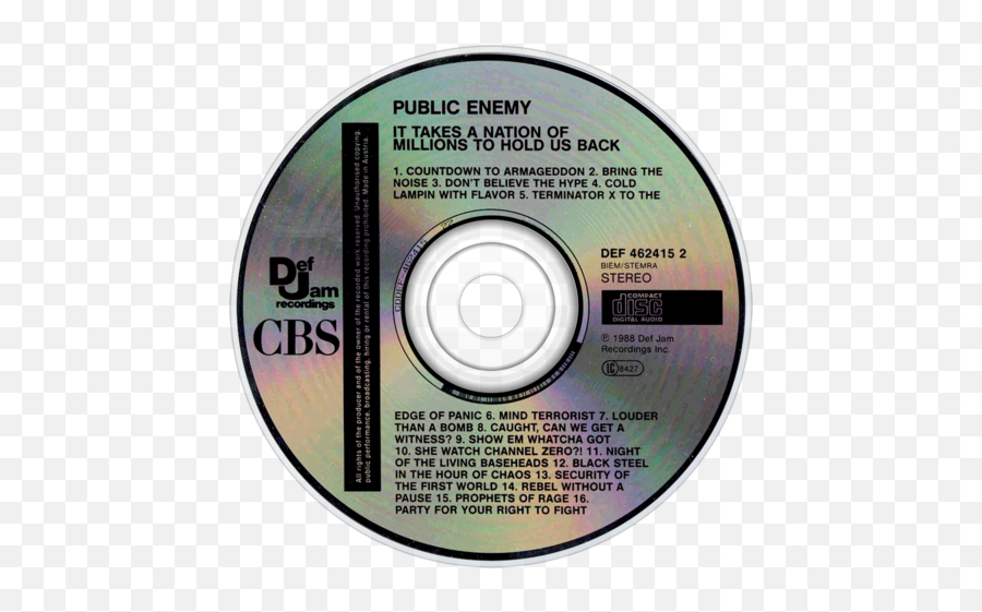 Filepublic Enemy - It Takes A Nation Of Millions To Hold Us Public Enemy It Takes A Nation Of Millions To Hold Us Back Cd Png,Enemy Png