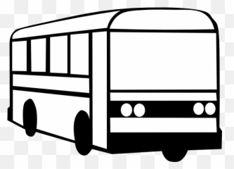 Download Hd Bus - Bus Clipart B W Png,Bus Clipart Png