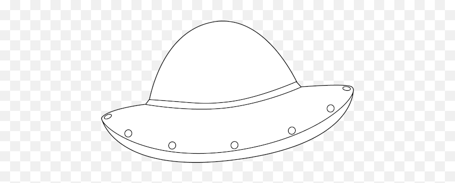 Ufo Clipart Transparent Background - Black And White Clip Art Ufo Png,Ufo Transparent Background