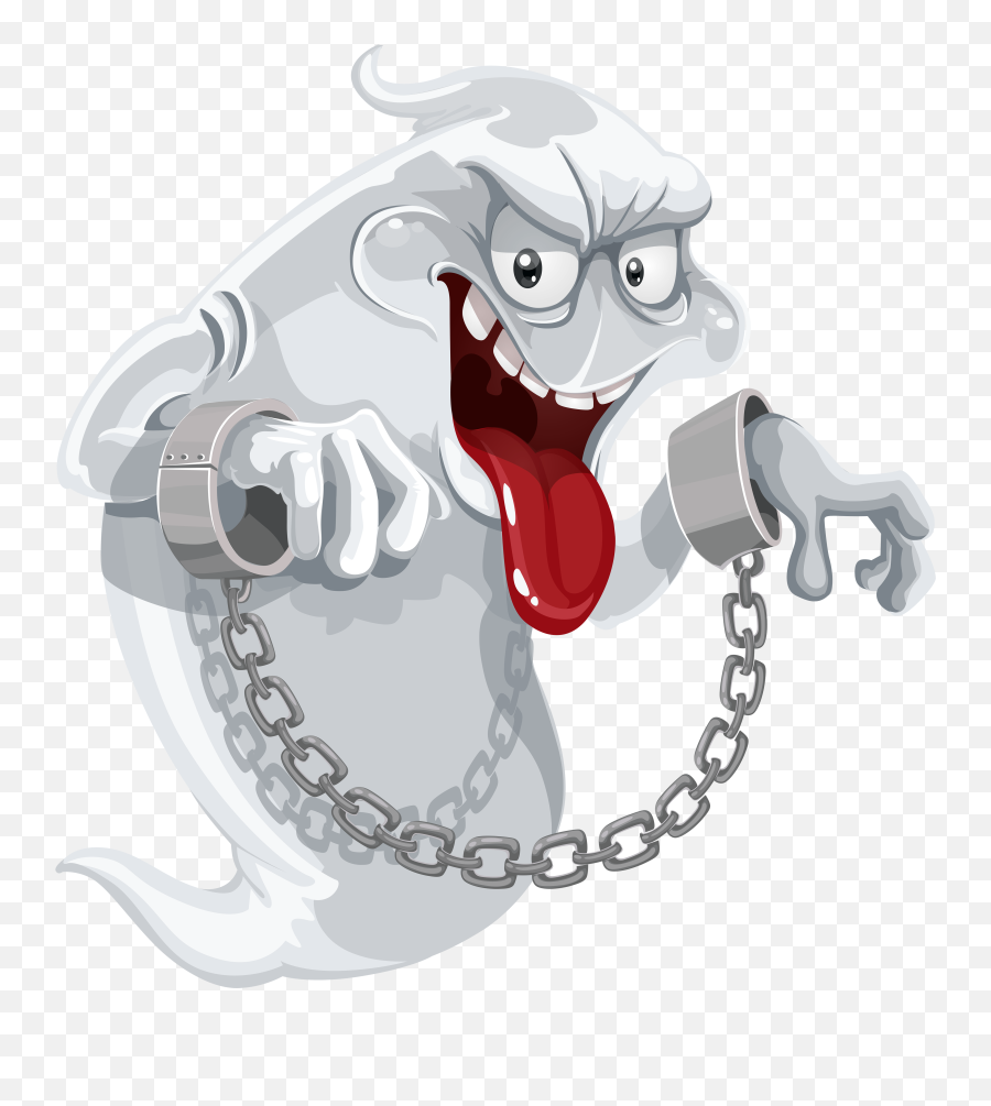 Ghost With Chains Png Clipart Image - Evil Ghost Png,Ghost Clipart Transparent Background