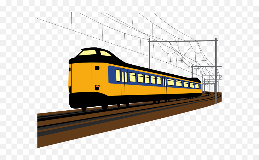 Railroad Tracks Clipart Modern Train - Train Clipart Png,Railroad Tracks Png