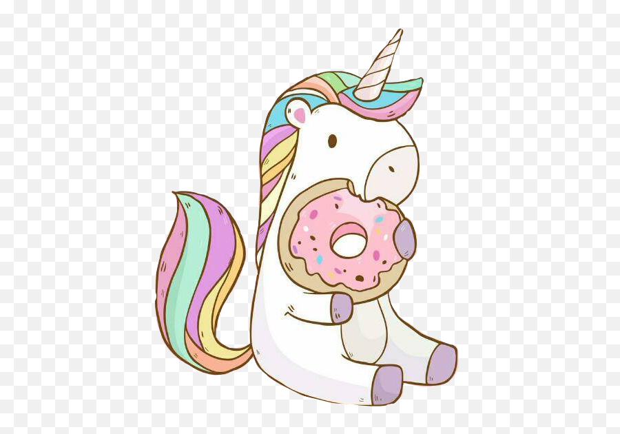 Download Unicornio Png Hd Eat Transparent Background Image - Unicorn With A Donut,Unicornio Png