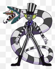 Black Hat Desguised As Beetlejuice For Haloween Clipart Png