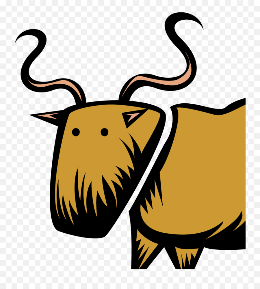 Stylized Brown Bull Svg Vector Clip Art - Clip Art Png,Bull Horns Png