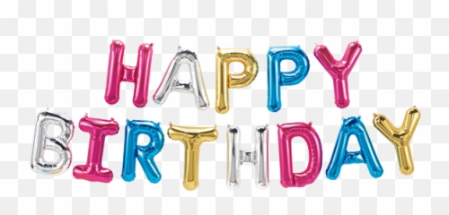 Happy Birthday Foil Balloon Png Image - Ballon