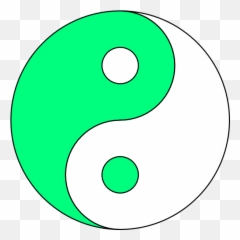 Download Lime Greenwhite Ying Yang Clipart Png For Web - Moon Face