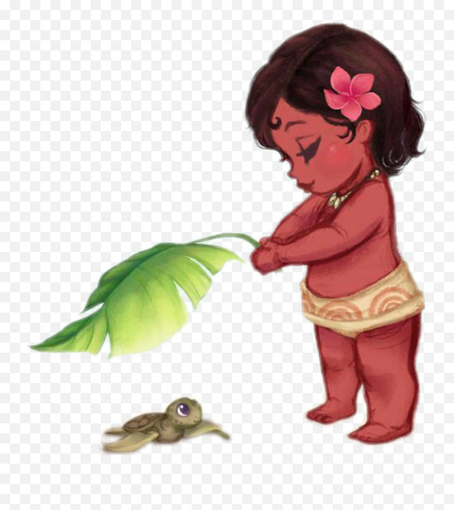 Moana Sticker Clipart Png Download - Cute Baby Turtle Drawing,Moana Transparent Background