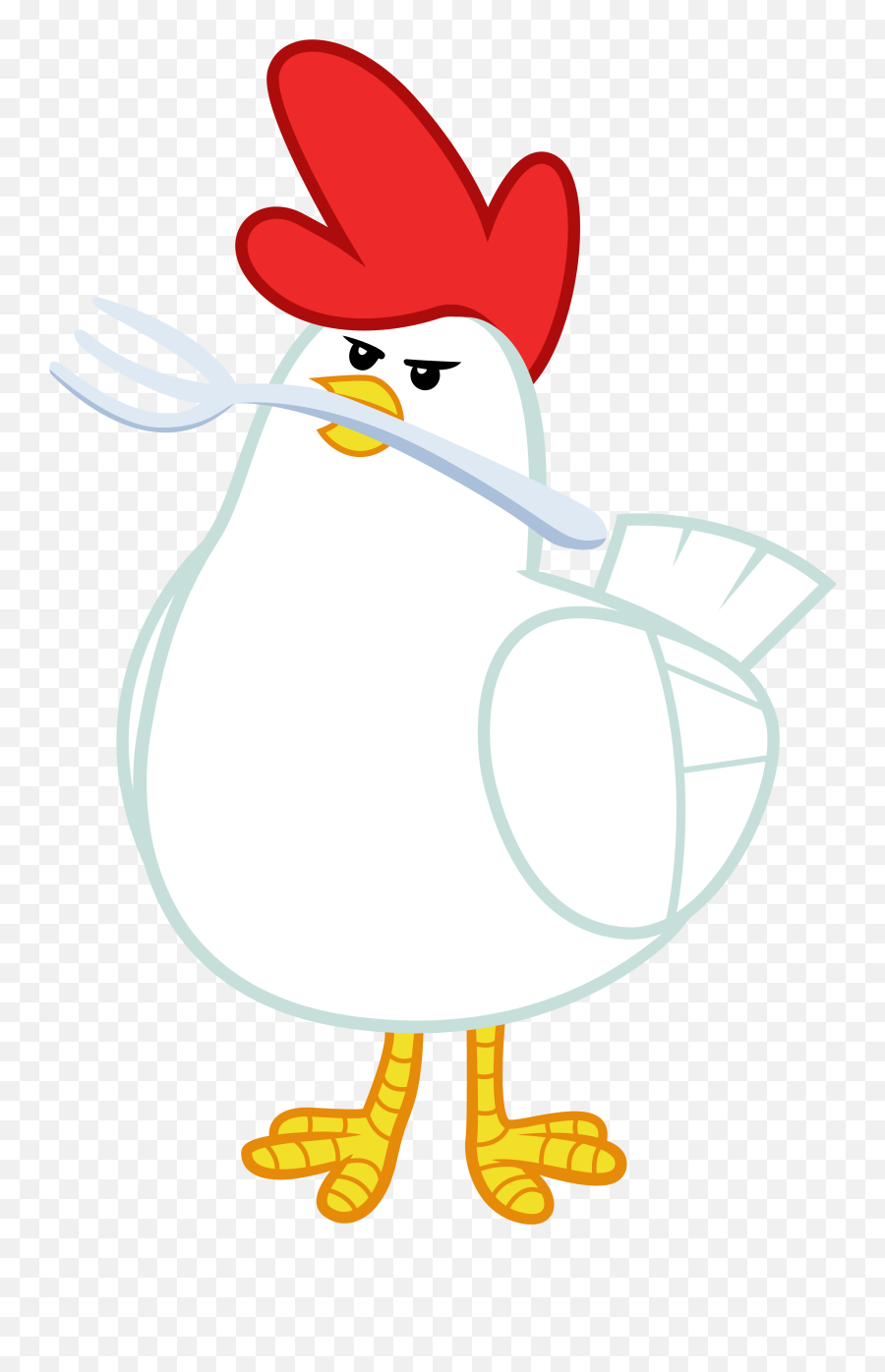 One Mad Chicken By The - Cartoon Png,Chicken Transparent Background