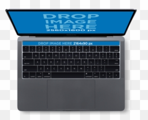 Macbook Pro With Touch Bar Mockup Over A - Top And Id png