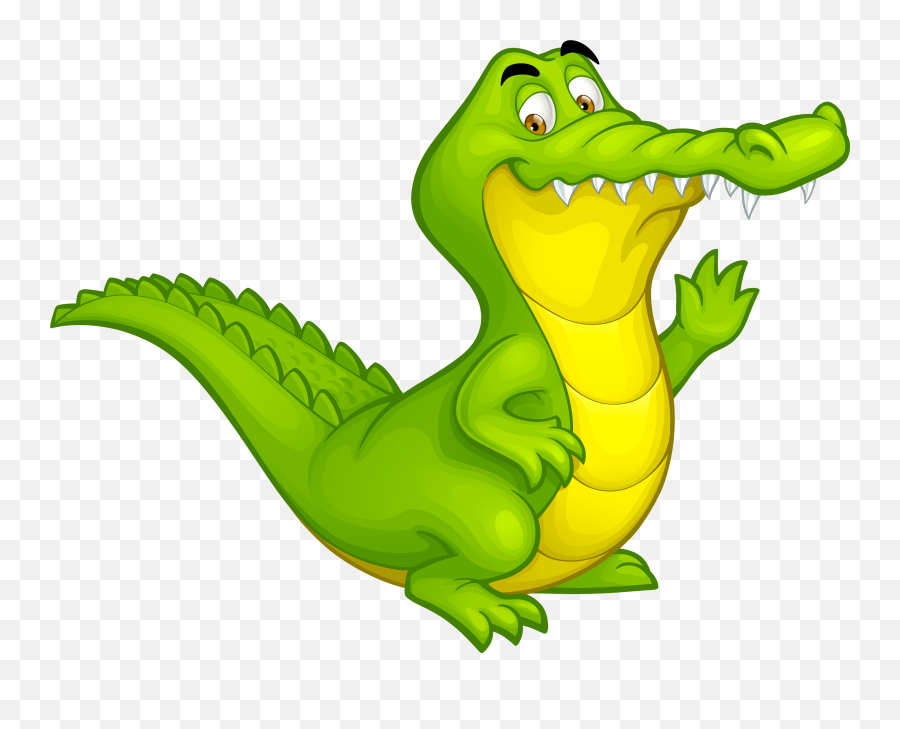 Cartoon Crocodile Sitting Down Clipart - Cartoon Alligator Png,Crocodile Transparent