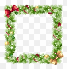 Holidays Clipart Picture Frame - Transparent Christmas Borders Png