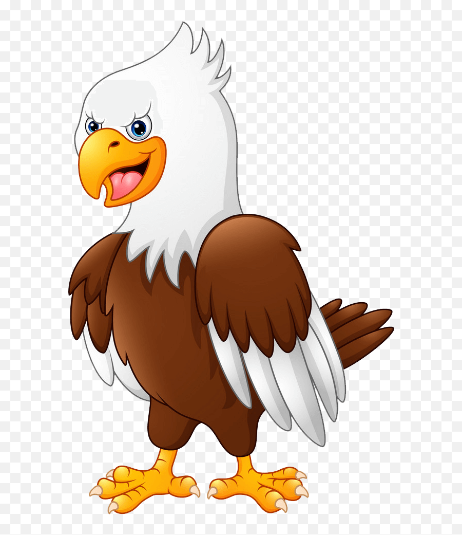 Cartoon Funny Eagle Clipart Transparent - Dibujos Animados De Aguilucho Png,Eagle Clipart Png