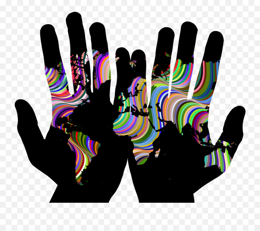 World Earth Hands - Free Vector Graphic On Pixabay Mapa Munde Nas Mãos Vetor Png,Hands Holding Png