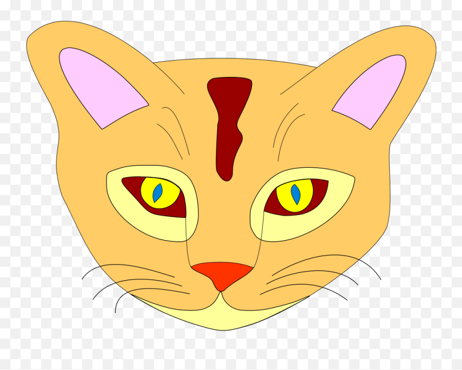 Cat Face Png Svg Clip Art For Web - Download Clip Art Png Sketsa Kepala Kucing,Cat Face Transparent