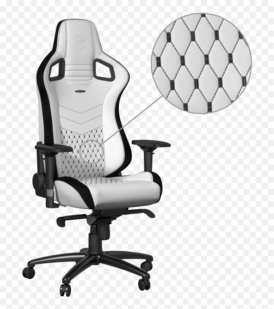 Noblechairs Epic Series U2013 Whiteblack - Noble Chair Epic White Png,Noblechairs Icon