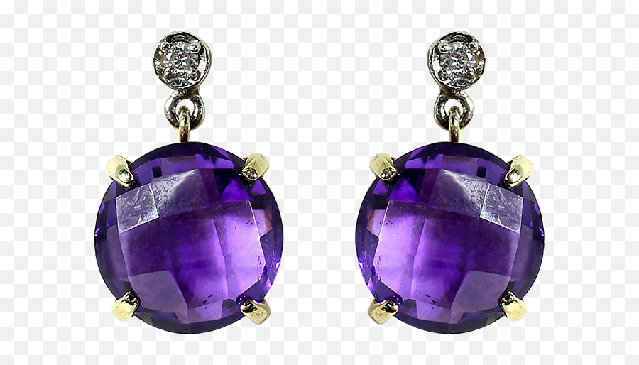 Amethyst Diamond Earrings - Solid Png,Amethyst Icon