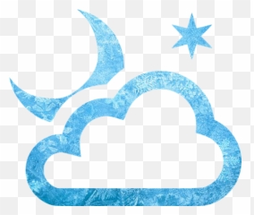 Ice Partly Cloudy Night Icon - Free ice weather icons set Dot png