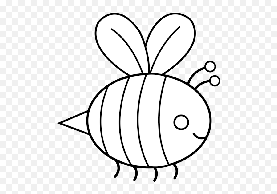 Free Clip Art Bumble Bee - Clipartix Simple Bee Line Drawing Png,Bee Emoji Png