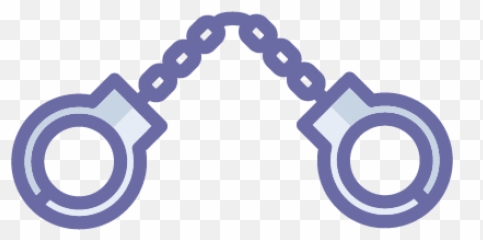 Arrest Crime Handcuffs Color Vector Icon - Dot png