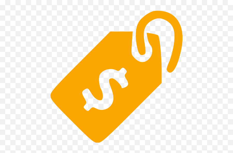 Orange Price Tag Icon - Orange Price Tag Transparent Png,Free Tag Icon