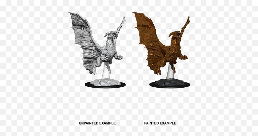 Young Copper Dragon - Unpainted Miniatures Dragon Png,Icon Of The Realms Minatures Singles
