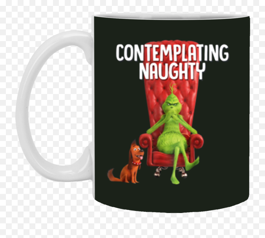 Download Seuss The Grinch Contemplating Naughty 11 Oz Mug - Mug Png,The Grinch Png