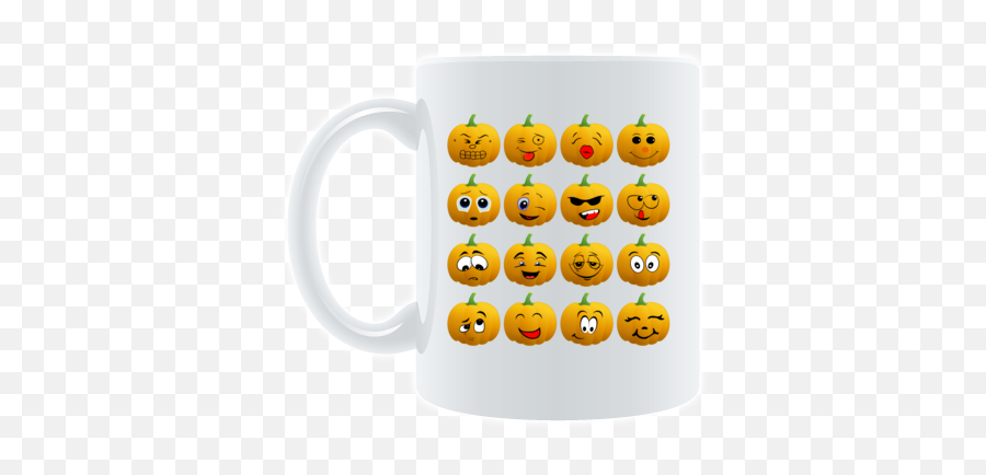 Halloween Pumpkin Emoji Mug - Magic Mug Png,Emoji Icon Halloween Costume