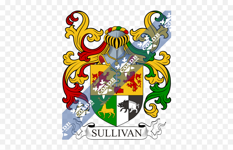 Sullivan Family Crest Coat Of Arms And Name History - Sullivan Coat Of Arms Png,St Joanna The Myrrh Bearer Icon