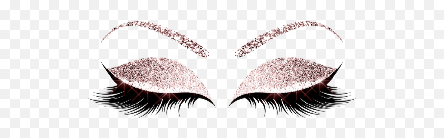Beauty Salon Glitter Pink Pastel Lashes Cleaner Classic - Glitter Pink Eyelash Logo Png,Eyelashes Png