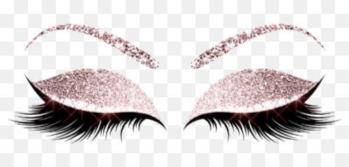 Beauty Salon Glitter Pink Pastel Lashes Cleaner Classic - Eyelash Logo png