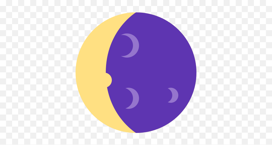 Waning Crescent Icon In Color Style - Dot Png,Little Facebook Icon