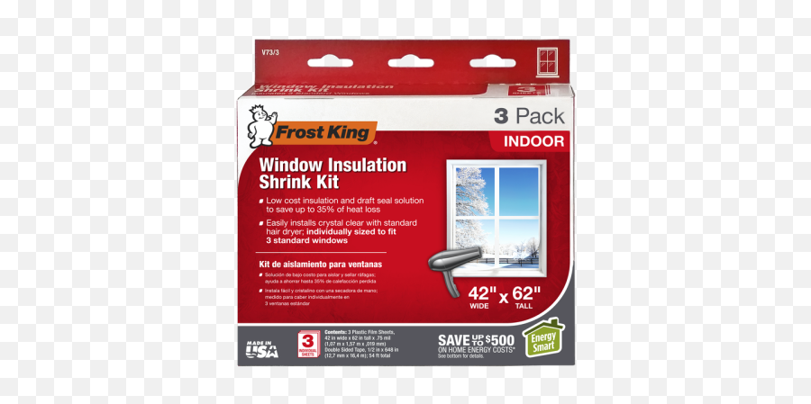 Indoor Shrink Window Kits Frost King Weatherization Products - Window Insulation Kit Png,Crystal Clear Icon Pack