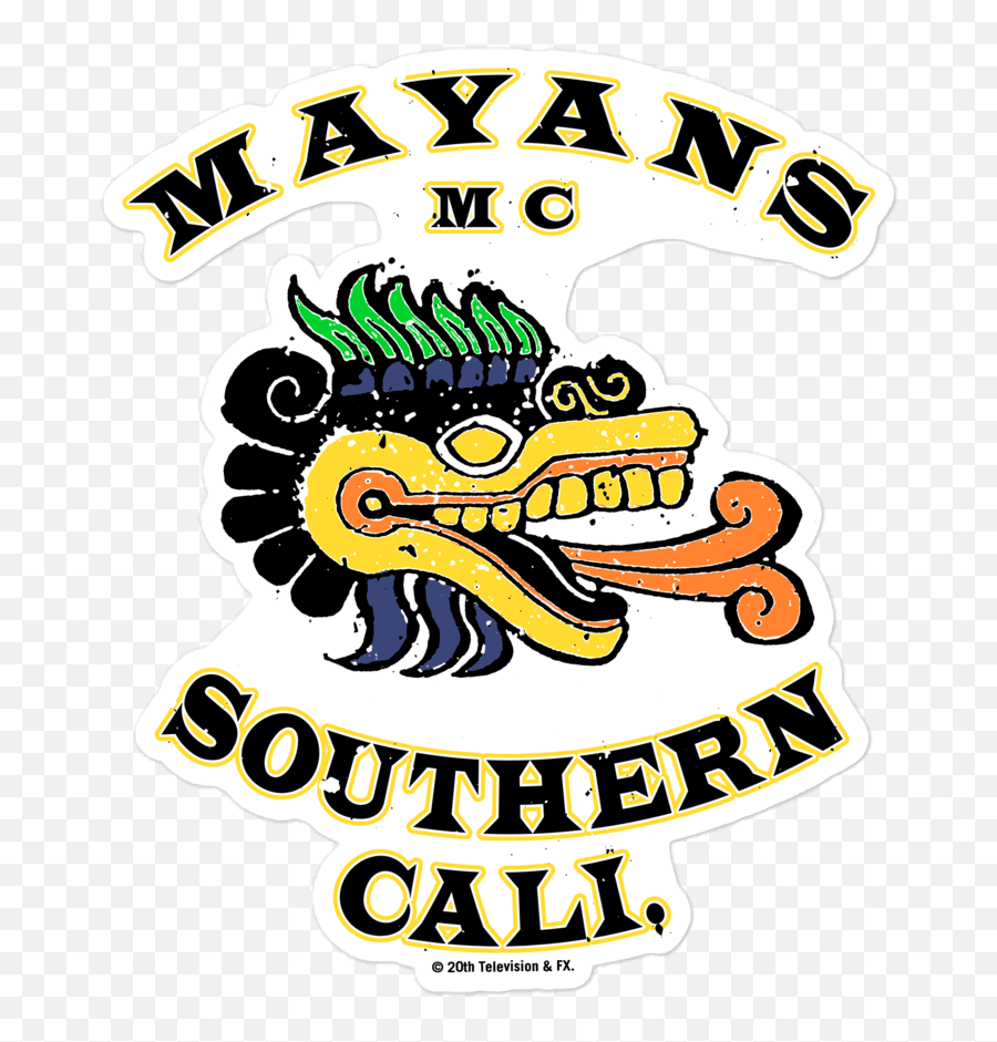 Mayans Mc Logo Die Cut Sticker Fx Networks Shop - Language Png,Motorcycle Club Gta V Crew Icon