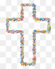 Download Christian Cross Crucifix Computer Icons Flower - Transparent Cute Clipart png