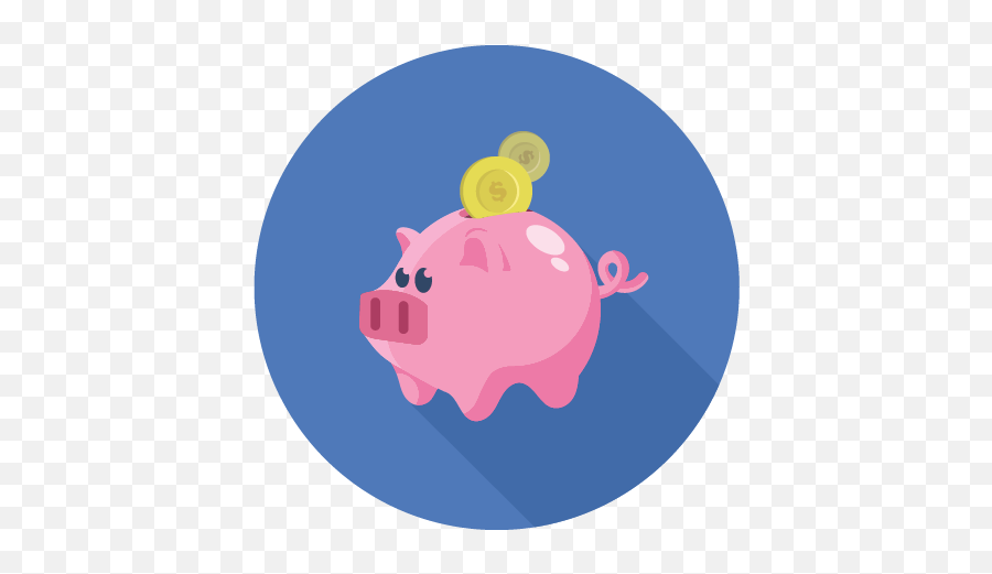 Flat Icon Set Custom - Domestic Pig Png,Bank Flat Icon