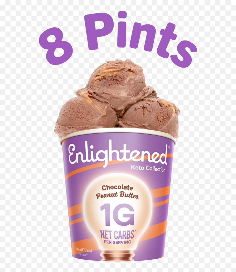 Keto Chocolate Peanut Butter 8 Pack - Dondurma Png,Ice Cream Transparent