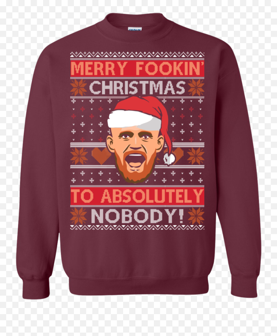 Conor Mcgregor Merry Fookin Christmas To Absolutely Nobody Sweater - Sweatshirt Png,Conor Mcgregor Png