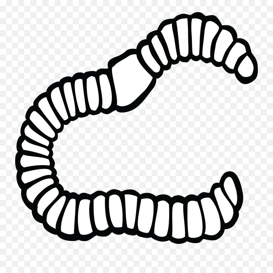 Earthworm Clip Art - Worms Clip Art Black And White Png,Worm Png