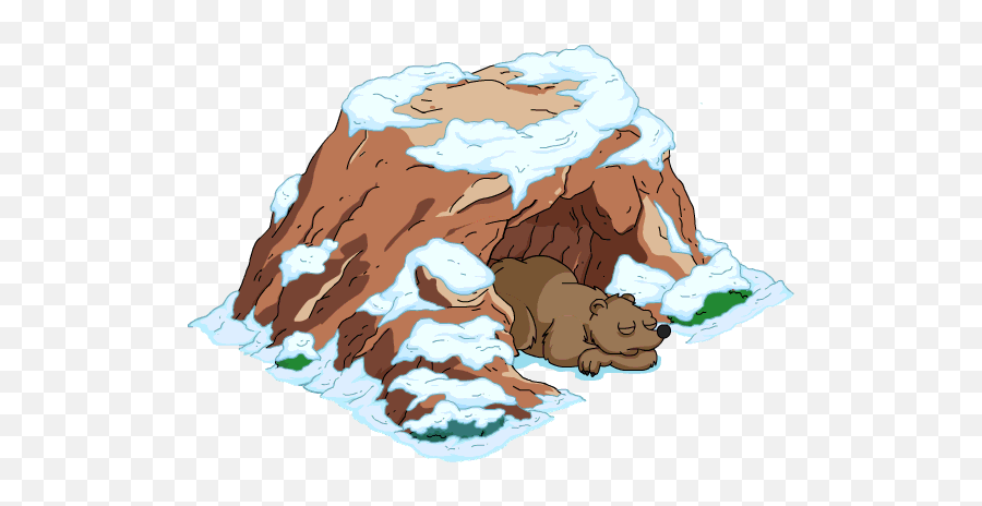 Bear Cave - Cartoon Bear In A Cave Png,Cave Png
