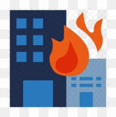 Burning Building Icon Of Flat Style - Cctv Headquarters Png,Burning Png