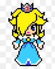 Mario Rosalina Pixel Art Grid - Rosalina Mario Pixel Art Pixel Art Mario Princess Rosalina Png,Pixel Mario Transparent