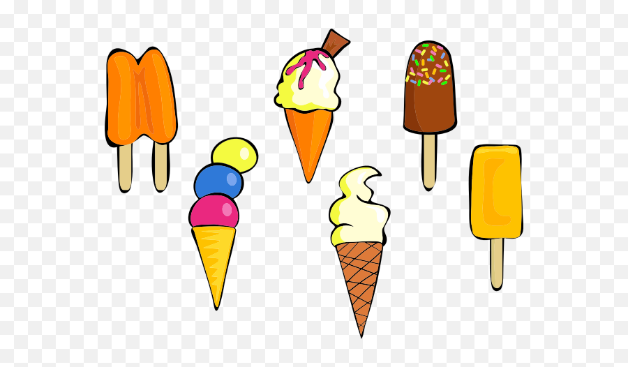 Different Ice - Creams Free Svg Ice Cream Variety Clipart Png,Cream Png